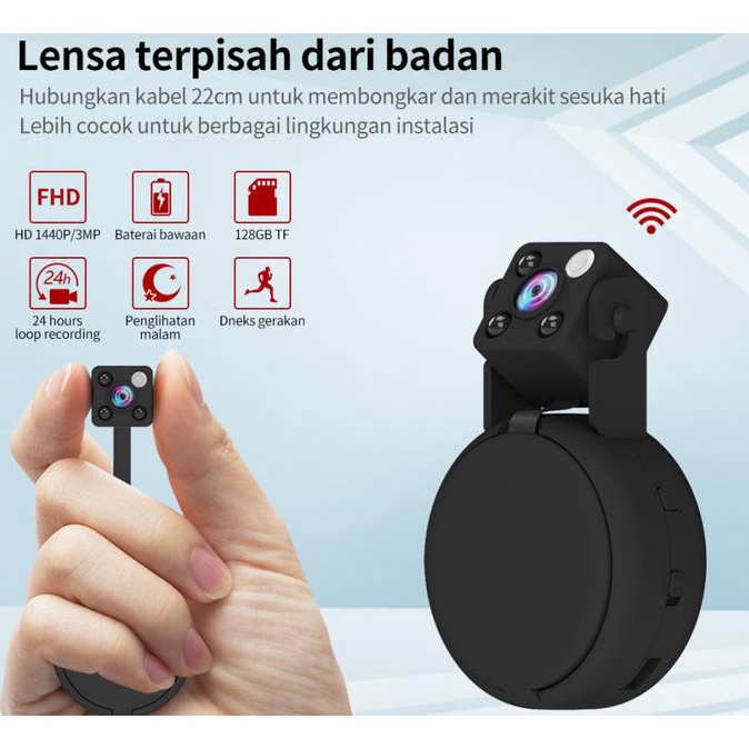 

Kamera Cctv Mini Tersembunyi Tanpa Kabel Baterai Spy Camera Mini Wifi