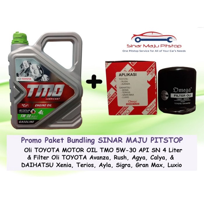 ✨Baru Paket Oli Mobil Tmo 5W-30 Api Sn  Filter Oli Daihatsu Xenia  Terios Terbatas
