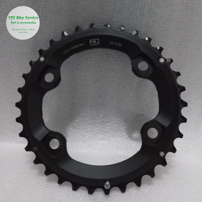 [Baru] Chainring Shimano 34T Bcd 96 Asimetris Dual Original Terbaru