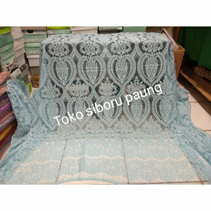 [COD] Kain Kebaya Fatmawati Blue Ice Terbaru