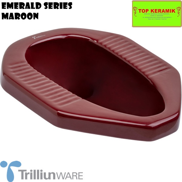 [New] Kloset Jongkok Trilliun Ware Emerald Series Maroon Terbatas