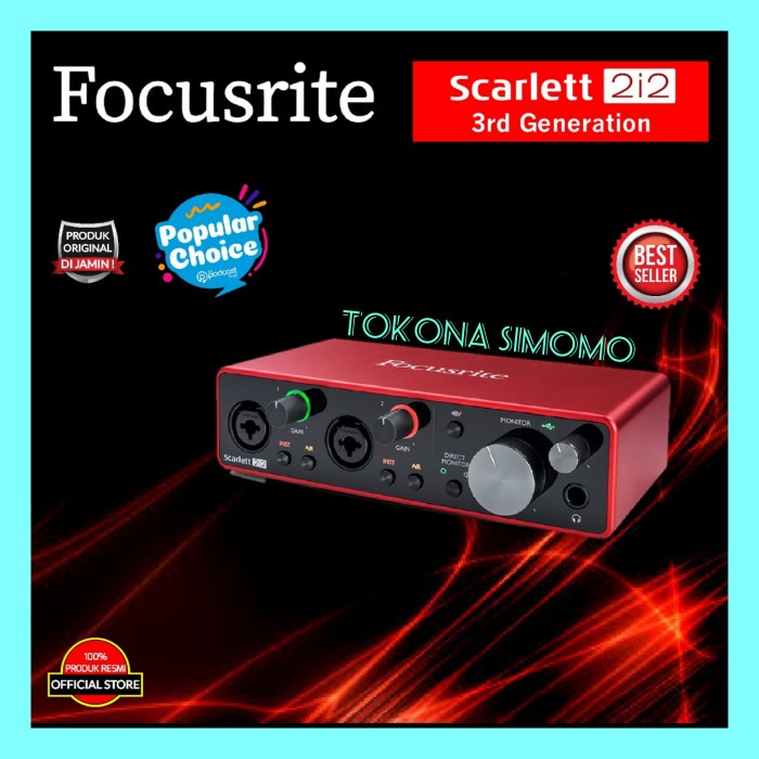 Focusrite Scarlett 2i2 3rd Gen Audio Interface/Soundcard Original