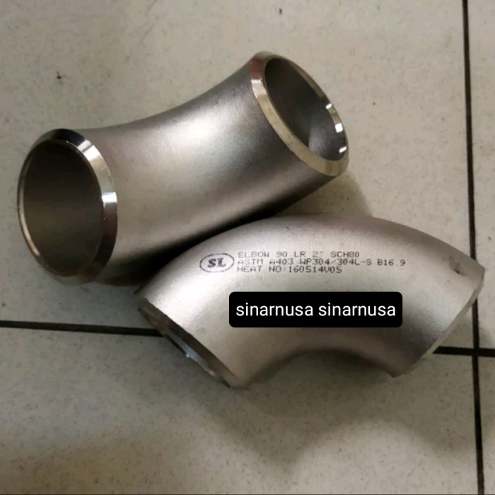 [Ori] Elbow 90 ° Las Stainless Ss 304 Sch 80 2  Inchi Dn 50 Diskon