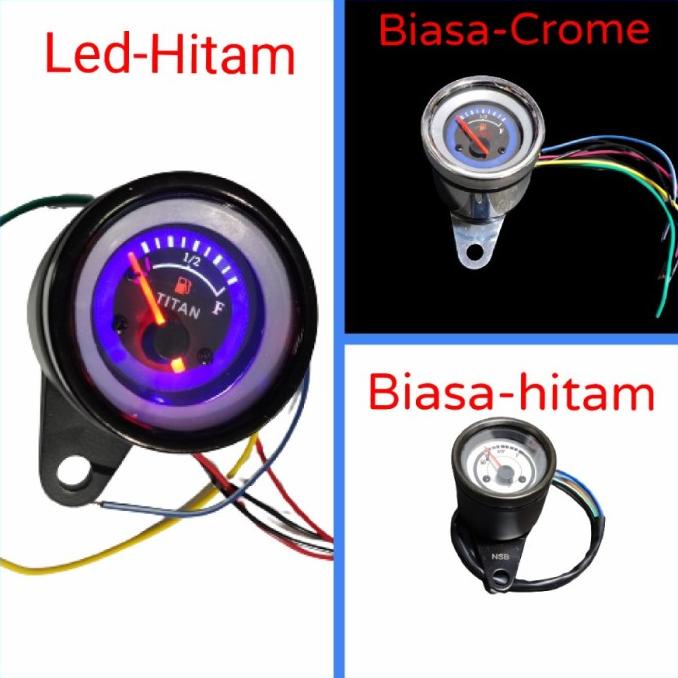 ready speedometer fuel meter ampere bensin hitam Variasi fuelmeter terlaris