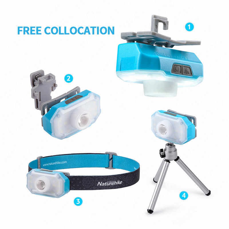 Naturehike Headlamp 220 Lumen Nh18T001-A Lampu Kepala Senter Camping