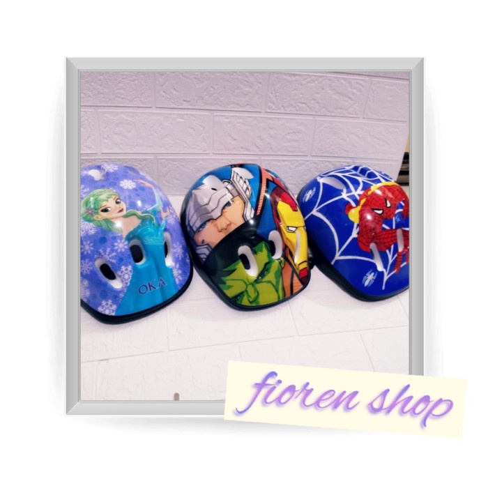 Baru Helm Sepeda Anak Karakter Kids Helmet Gowes Helm Anak Karakter