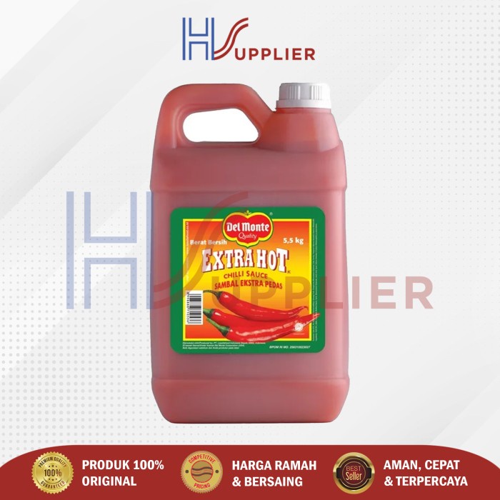 

Saus Sambal Ekstra Pedas(Chili Sauce Xtra Hot) Delmonte Jerigen 5,5 Kg