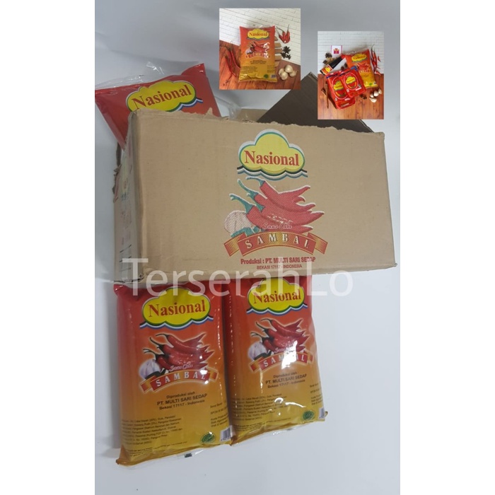 

Saus / Saos Sambal Nasional 1 Kg - 1 Karton (Dus Isi 6 Bantal)