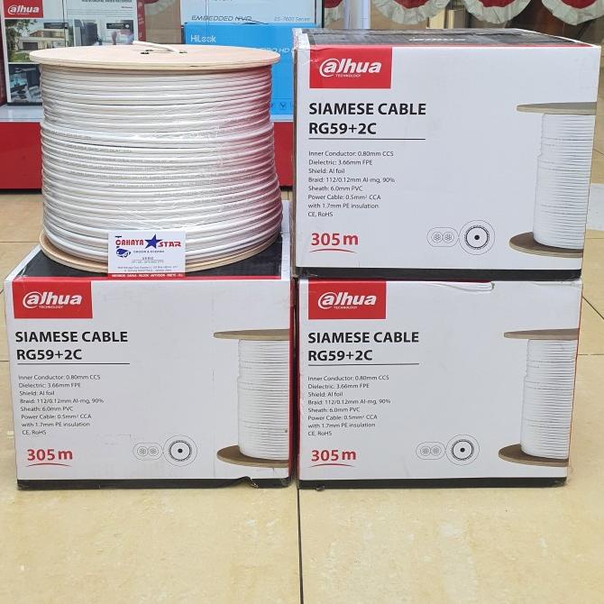 KABEL CCTV COAXIAL RG59+POWER 50METER BISA INDOOR/OUTDOOR
