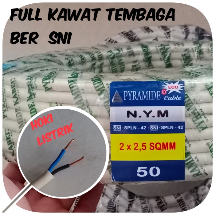✅New Kabel Sni Nym 2X2.5 Pyramide Bukan Eterna / Kabel Tembaga Isi 2 Perrol Limited