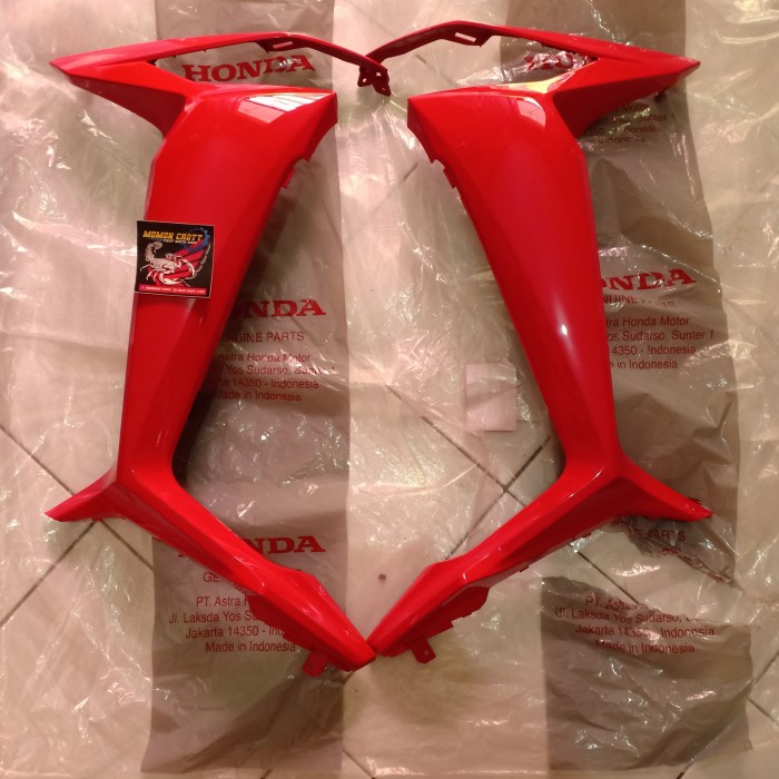 ✅Sale Cover Tameng Sayap Kanan Kiri Supra X 125 Fi Injeksi Merah Cabe Ori Diskon