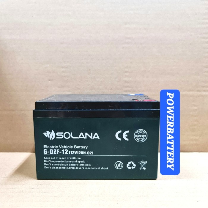 ✅Sale Aki Sepeda Listrik Solana 12V 12Ah  Kendaraan Listrik Diskon