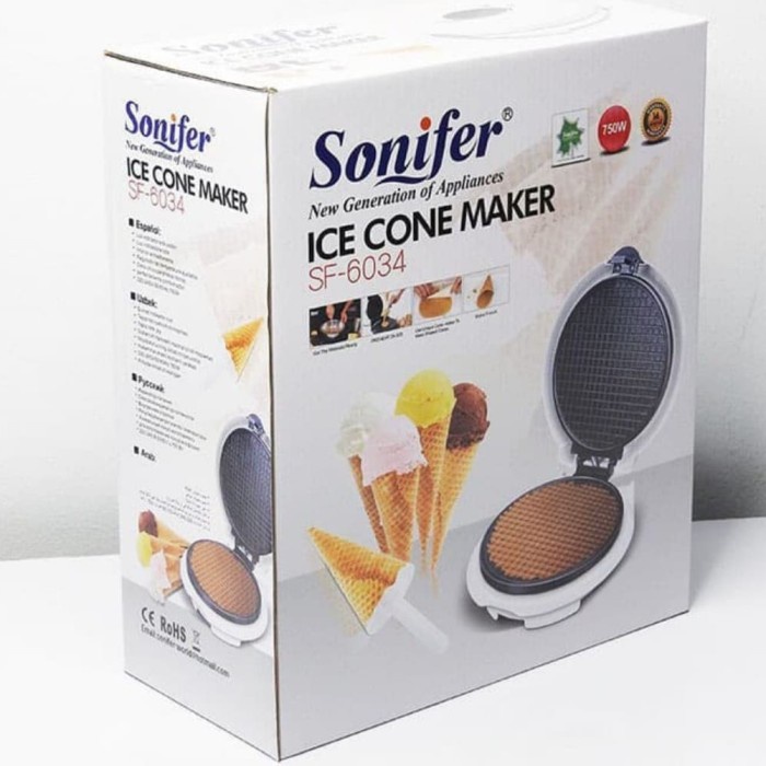 

✅Ready Ice Cone Maker - Mesin Pembuat Cetakan Crispy Ice Krim Sonifer Sf6034 Terbaru