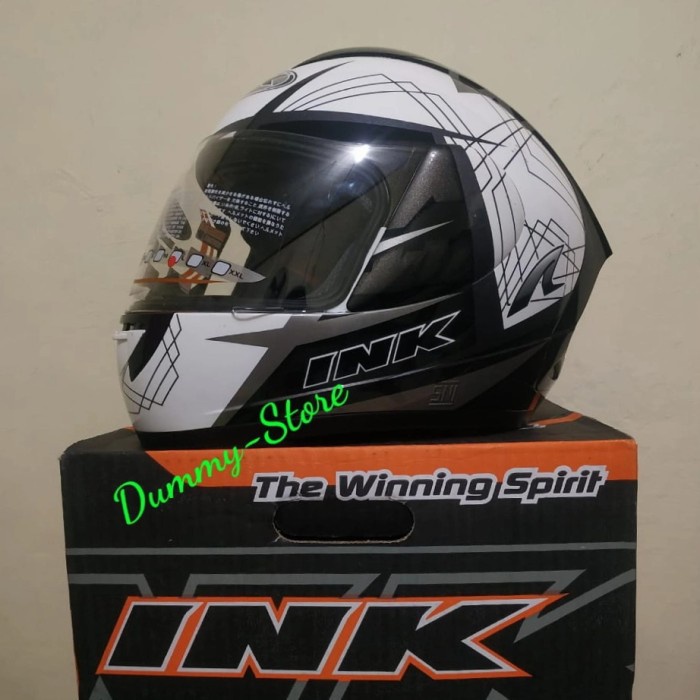 ✅Sale Helm Full Face Ink Cl Max Seri #3 Black White Berkualitas