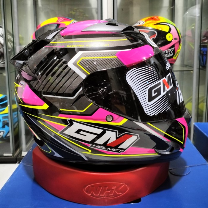 ✅Sale Helm Gm Race Pro Tuner Black Pink Glossy Terbaru