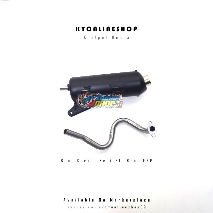 ✨Baru Knalpot Beat Fi Copy Cms - Leheran Stenlis Kadut Ukuran 28 Mm Ori Zrc Berkualitas
