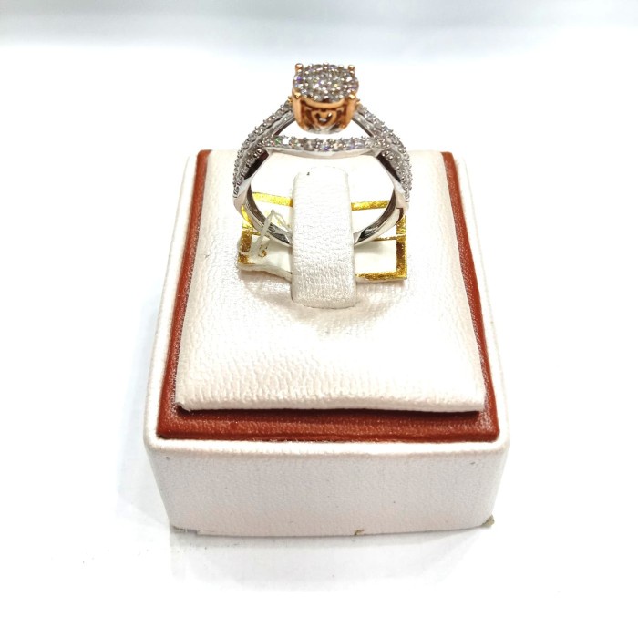 ✨Termurah Cincin Italy Emas Putih Asli 18K-750 Diamond Gold And Jewellery Terbatas