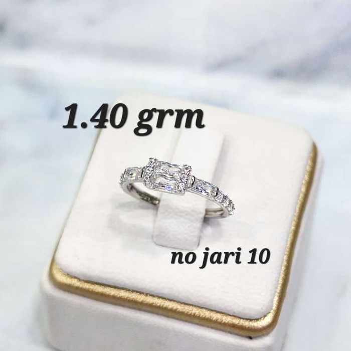 ✨Termurah Cincin Mas Putih 75 Berat 1.40Gram Uk 10 Terbatas