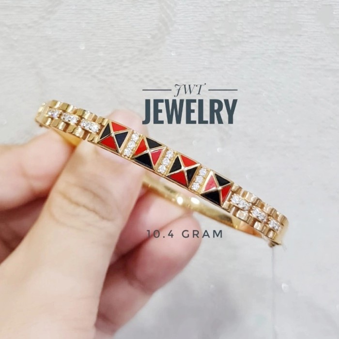 ✨Sale Gelang Emas Kaku Valentino Bangle Mdl Italy - 70 Diskon
