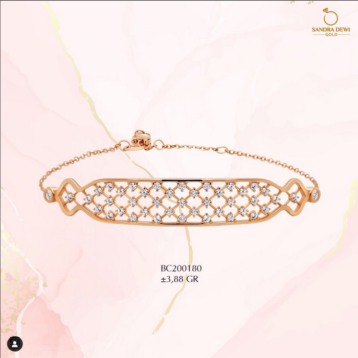 ✨Sale Gelang Tangan Rante Emas Sandra Dewi Gold Lace Vol 2 Plat Renda Limited
