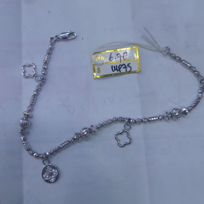 ✨Sale Gelang Emas 750 Gelang Emas Putih Emas Asli New Diskon