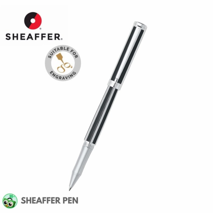 

✨Sale Sheaffer® Intensity Jet Black Striped Featuring Chrome Rollerball Berkualitas