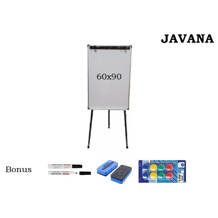 

✨Sale Papan Tulis Whiteboard Flipchart Magnet Javana 60 X 90 Terbaru