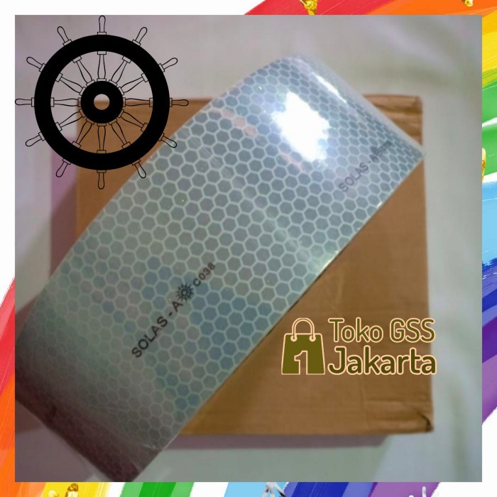 

✨Ready Reflective Scotlight Solas Tape Retro Impa330189Stiker Silver Marine Terbatas