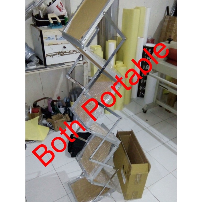 

✨Ready Rak Brosur Display Acrilic Zig Zag 7 Susun Stainless Limited