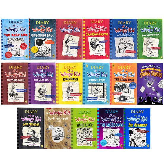 ✨Ready Novel 1 Set Diary Of A Wimpy Kid By Jeff Kiney 17 Books Diskon