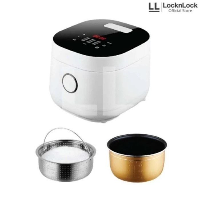 ✨Original Lock N Lock Rice Cooker Low Sugar Ejr846Wht Rice Cooker Low Carbo Diskon