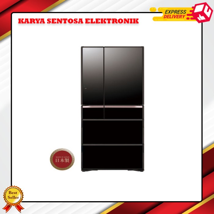 ✨Original Hitachi R-Wx670Kn Xk Kulkas Refrigerator Multi Door 670L Japan Series Berkualitas
