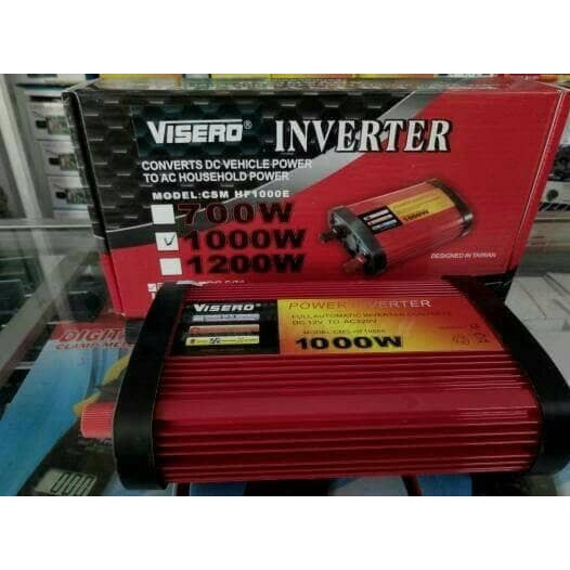✨Ori Visero Power Inverter 1000 Watt Merah Kualiitas Good Berkualitas