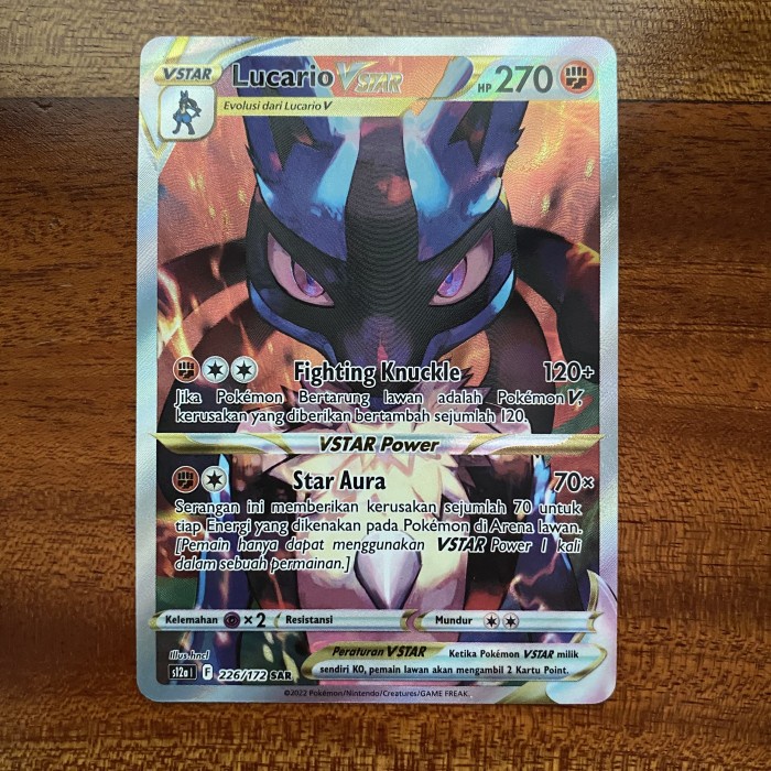 ✅Termurah Lucario Vstar Secret Rare Sar Alternate Art Aa Pokemon Tcg Indonesia Diskon