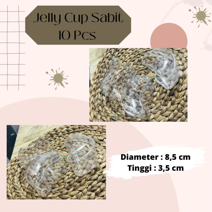 

Ready stock] CUP PUDDING JELLY BULAN SABIT 10 PCS
