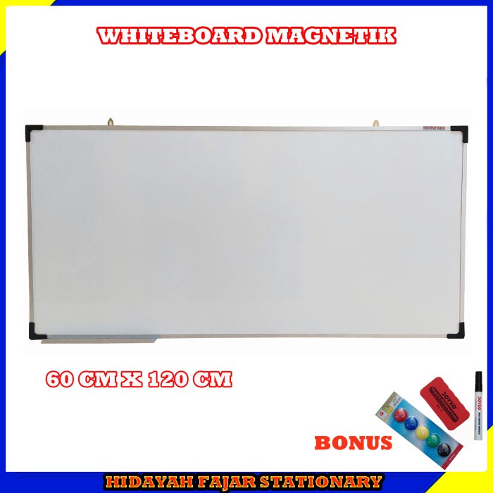 

Papan Tulis - Whiteboard Magnet - Papan Tulis Magnet 60 X 120