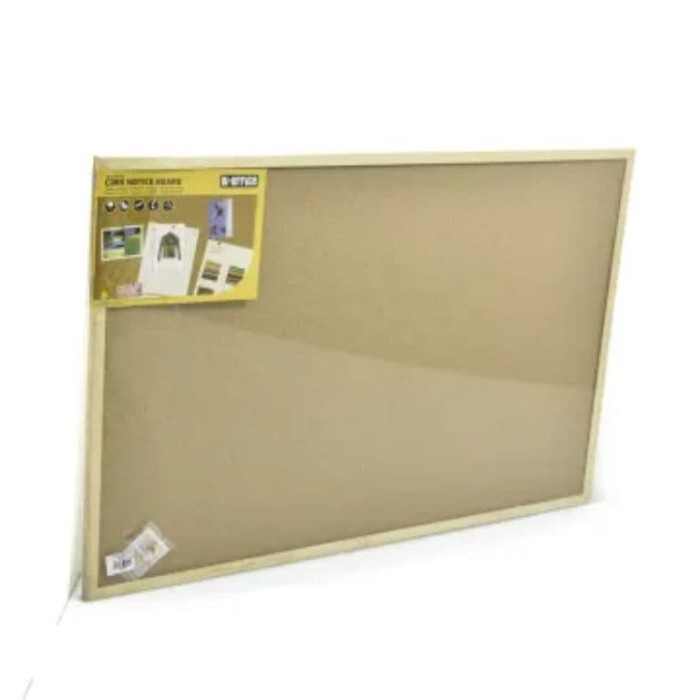 Papan Gabus/Cork Board Pin/Papan Mading Kayu Fiber 90X60 Cm