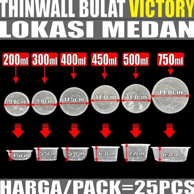 

Ready oke] Thinwall Bulat 200ml 300ml 400ml 450ml 500ml 650ml 750ml Pack Medan