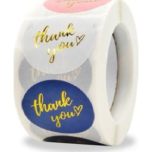 

@#@#@#] TQ043 Sticker Label Logo Tempel Aneka Warna Thank You Gold Heart