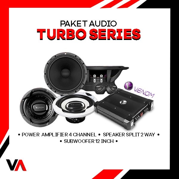 ✅New Ori Paket Venom Turbo Audio Mobil Full Set Sound System Harian Original Terbaru