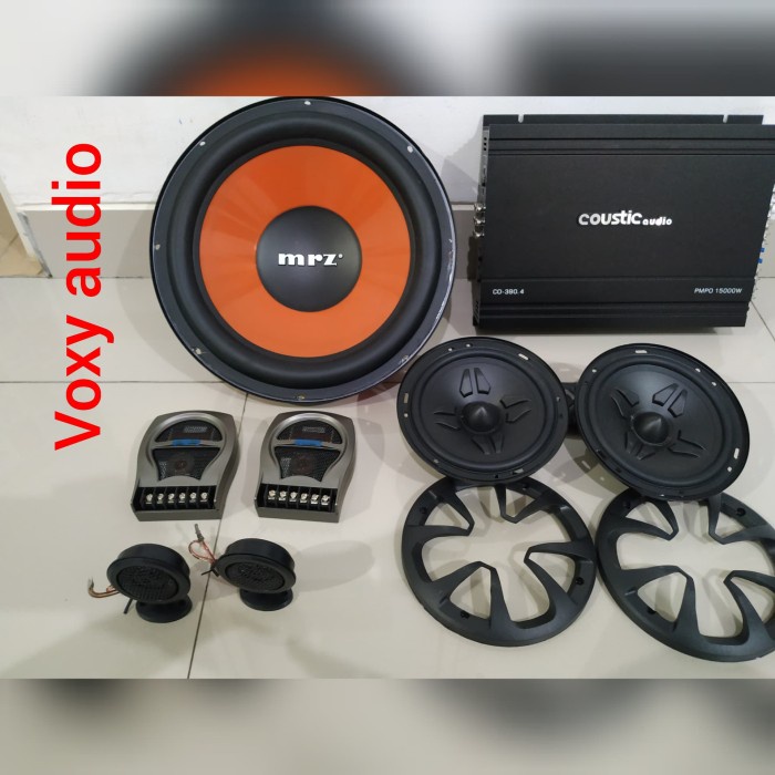 ✅Ori Paket Audio Murah Subwoofer Mrz Power Coustic  Speaker Split Rockbox Limited