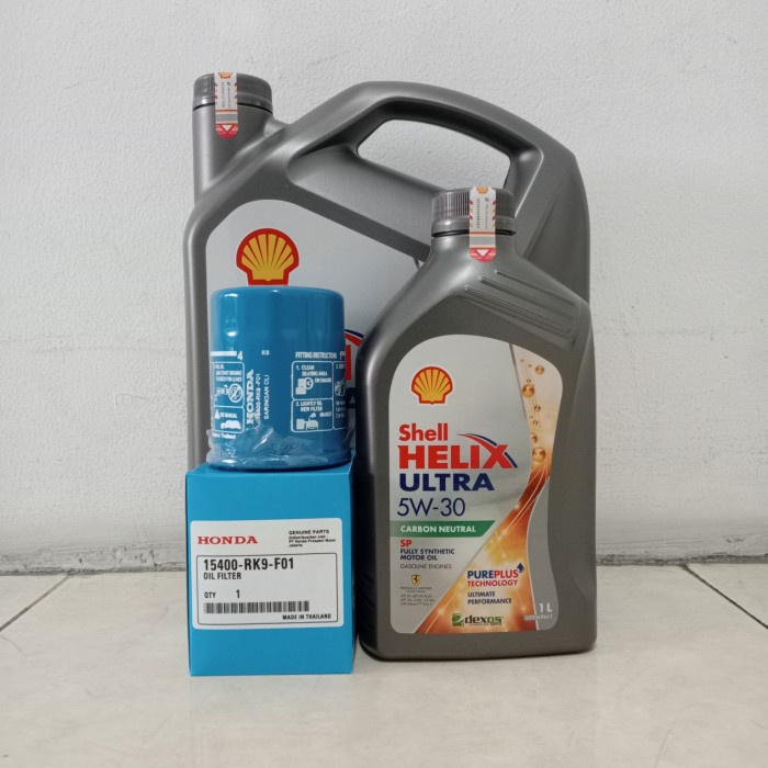 ✅New Paketan Oli Mesin Merk Shell 1 Gln 1 Liter N 1 Pc Filter Oli Honda Terbatas