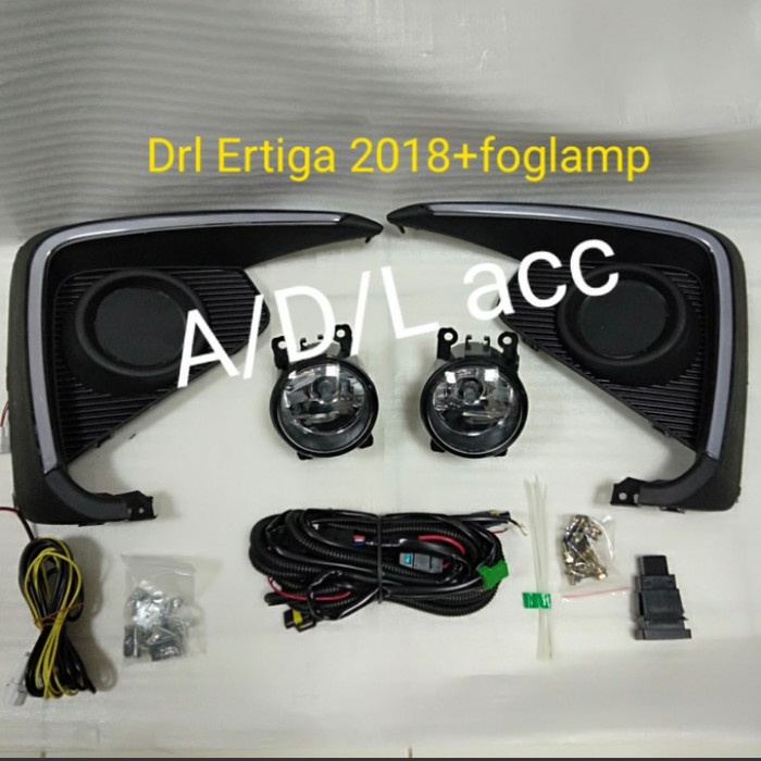 Asli Foglamp Bemper Lampu Kabut Suzuki All New Ertiga 2018-On Plus Drl Led