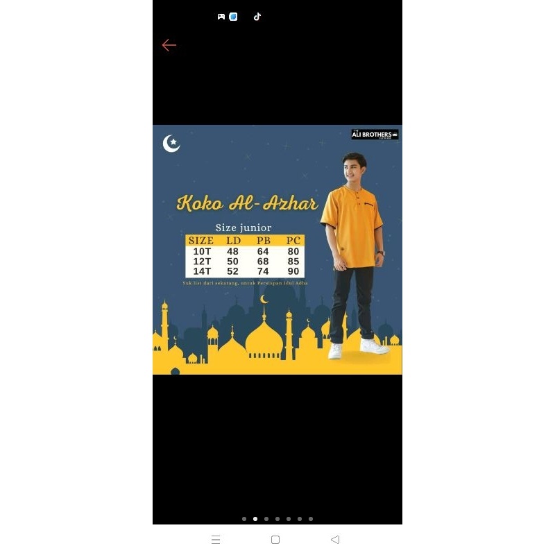 [BEST QUALITY] BAHAN LEMBUT SETELAN KOKO AL AZHAR ALI BROTHER JUNIOR