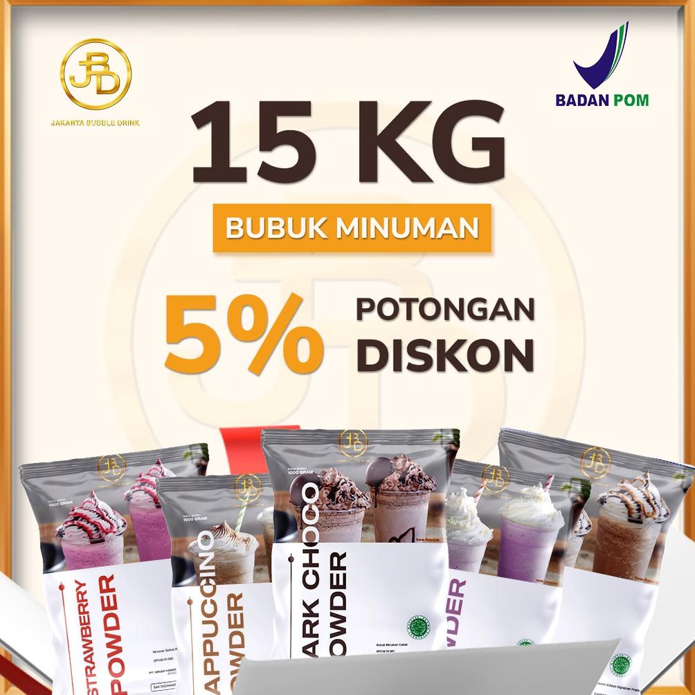 

Miliki Paket Hemat 15 Pcs 1Kg - Bubuk Minuman Jakarta Bubble Drink All Varian Rasa Mix 15 Pcs !