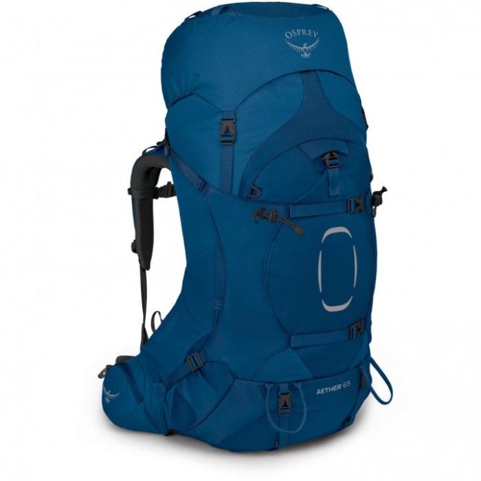 ✨Original Tas Ransel Carrier Gunung Hiking Ultralight Osprey Aether 65 Blue Limited