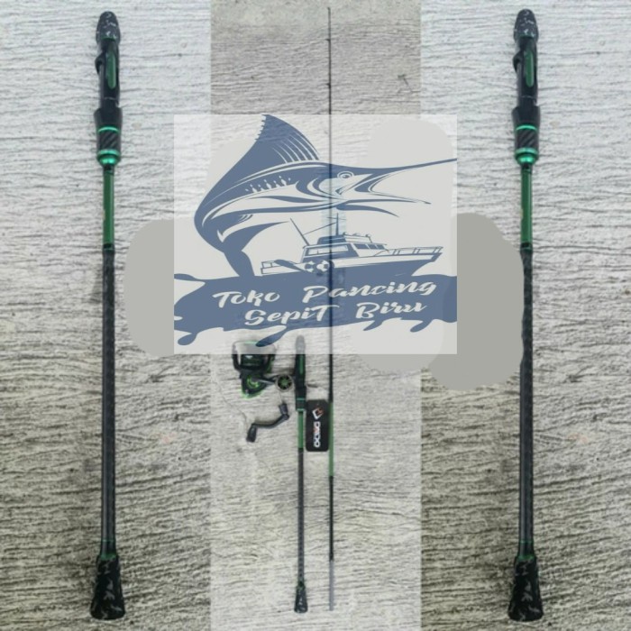 ✨Ready Paket Murah Alat Pancing Laut Max Drag 13Kg Solid Carbon Fuji Terbaru