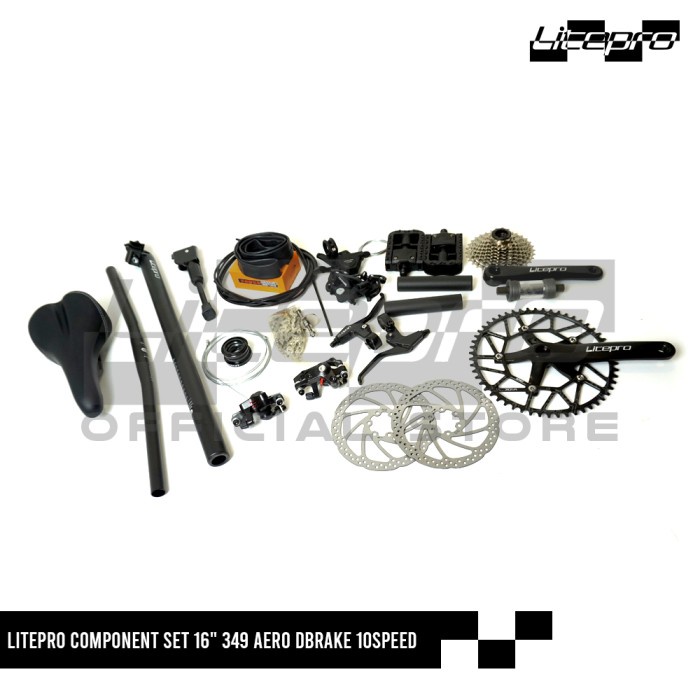 ✨Original Litepro Component Set 16 349 Aero Dbrake 10Speed Terbatas