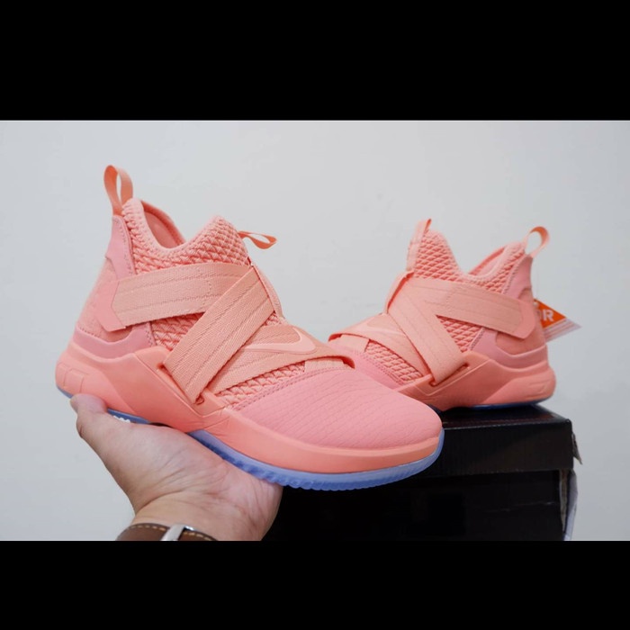 ✨Ori Lebron Soldier 12 Soft Pink Diskon