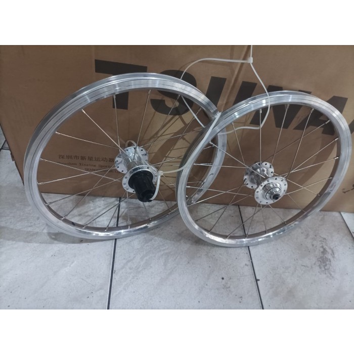 ✨Ori Wheelset Sepeda Lipat 16 Plus 349 Bisa Disc Brake Bisa Rim Brake Berkualitas